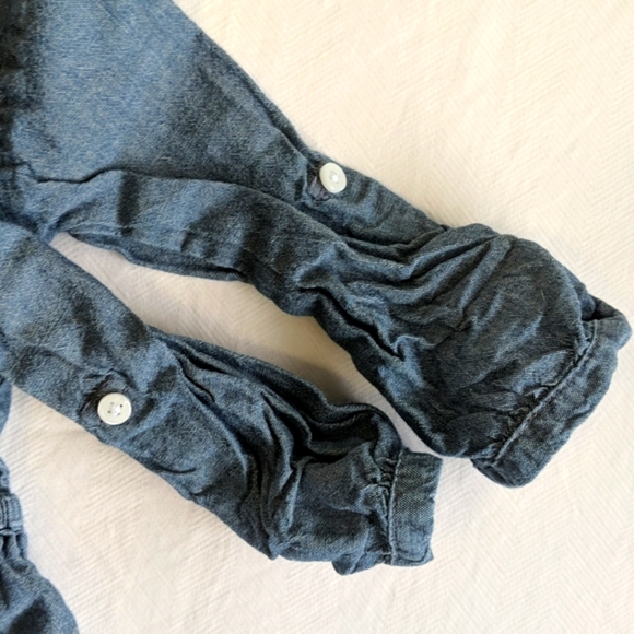 carter's cotton chambray peplum popover tunic top 18 months baby girl - Picture 4 of 6